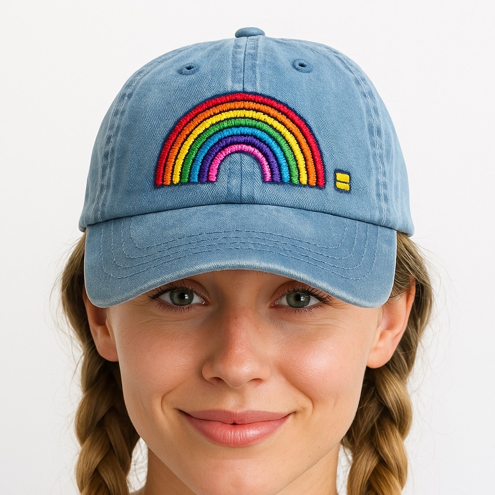 Rainbow Ball Cap 
Denim Equality Gift Set New.